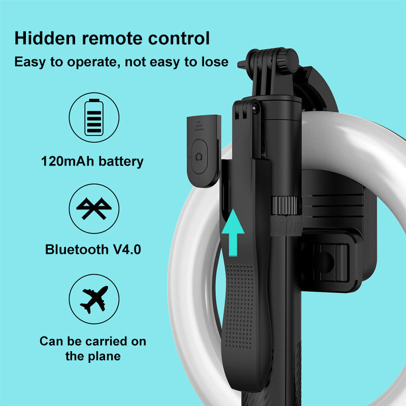 Compatible with Apple, Mobile Phone Live Support 8 Inch Beauty Led Ring Light Photography Tripod