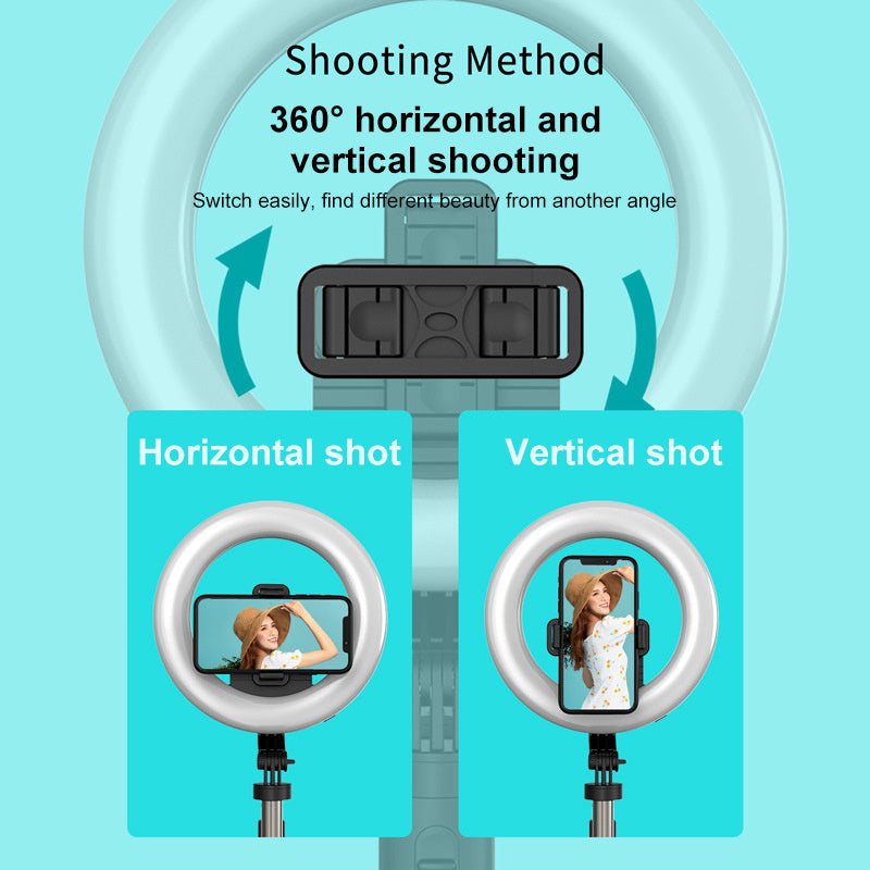 Compatible with Apple, Mobile Phone Live Support 8 Inch Beauty Led Ring Light Photography Tripod