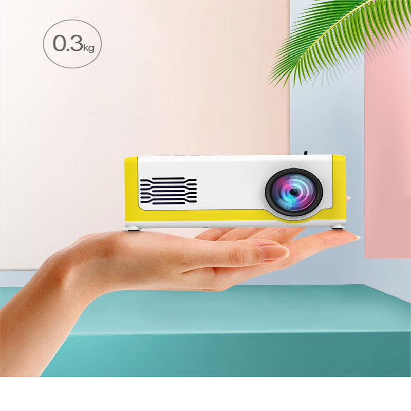Mini projecteur LED portable 1080p, compatible avec téléphone portable, home cinéma