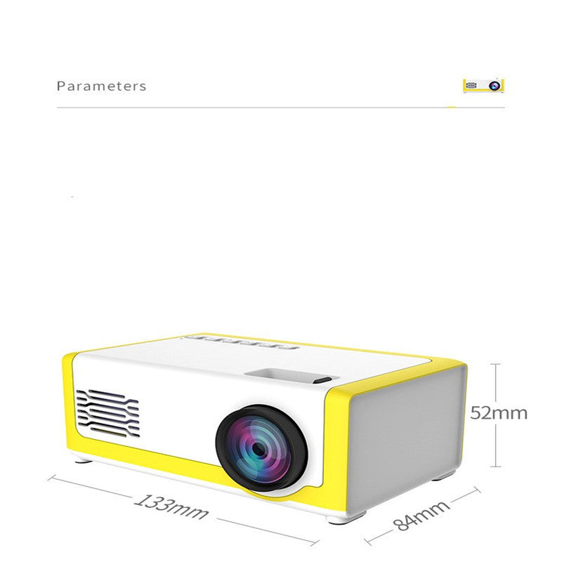 Mini projecteur LED portable 1080p, compatible avec téléphone portable, home cinéma