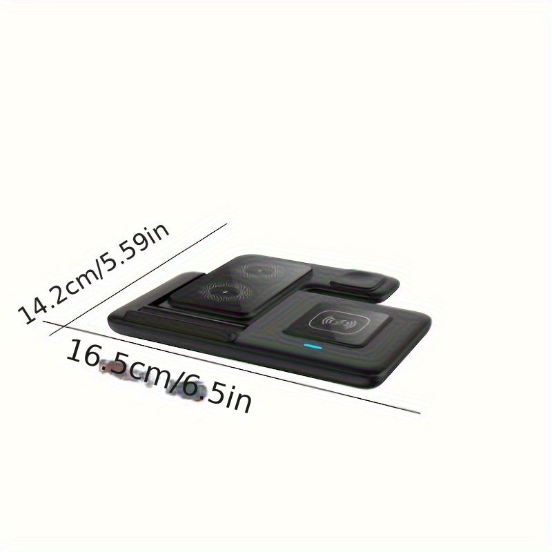 30W Foldable Wireless Charger Stand Pad Night Light Fast Charging Station For iPhone 15 14 13 12 11 X 8 Apple Watch 8 7 AirPods
