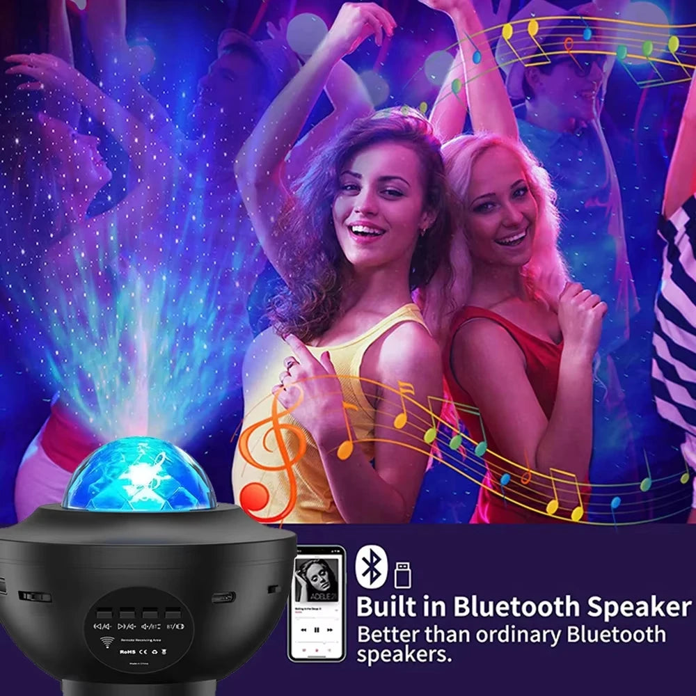 Projector Galaxy Night Light Bluetooth USB Music Player Star NightLight Romantic Projector Night Lamp Gift