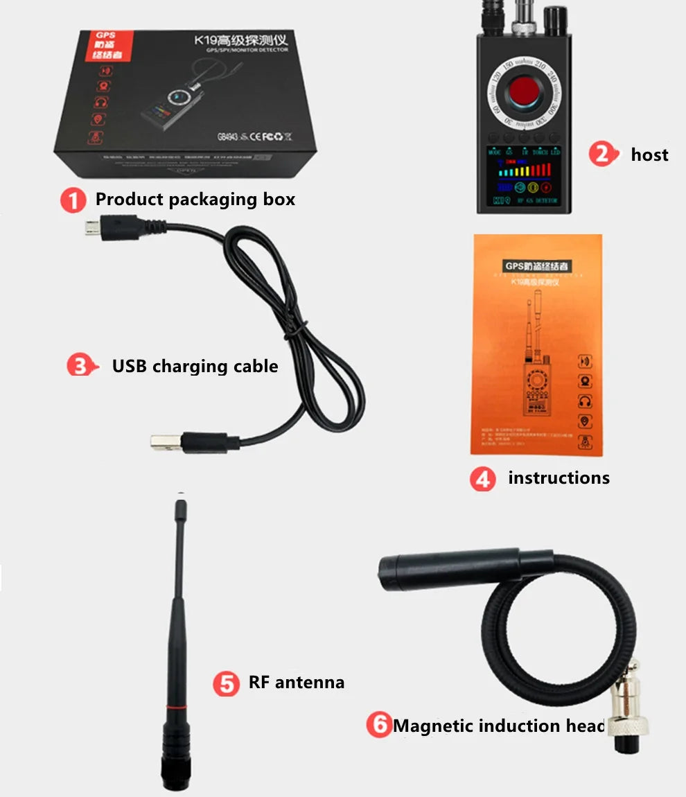 Eavesdropping Hidden Camera Detector RF Wireless Gsm Sound Signal Wiretapping GPS Tracker Spy Cam Detector Bug Finder