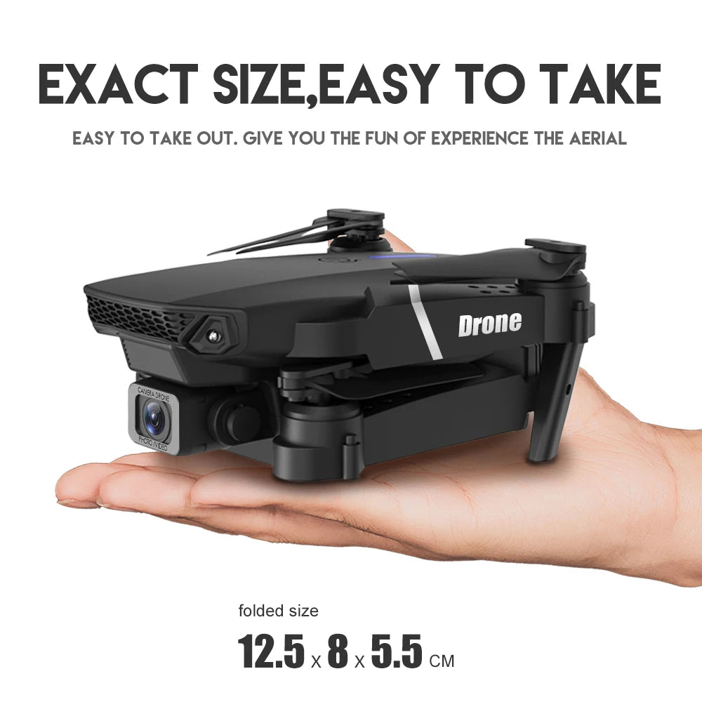 Nouveau drone FPV E88 Pro WIFI grand angle HD 4K 1080P, caméra à hauteur réglable, quadricoptère RC pliable, hélicoptère, jouets, cadeau