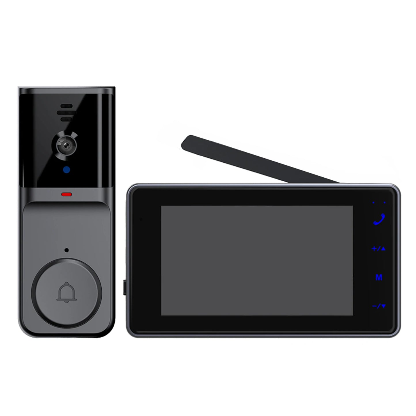 4.3Inch IPS Screen Wireless Video Doorbell Infrared Night Vision 2.4G WiFi Dual Communication Doorbell