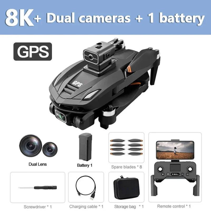 V168 Drone 8K GPS Professional HD Aerial Photography Dual-Camera Omnidirectional Obstacle Avoidance Drone Original