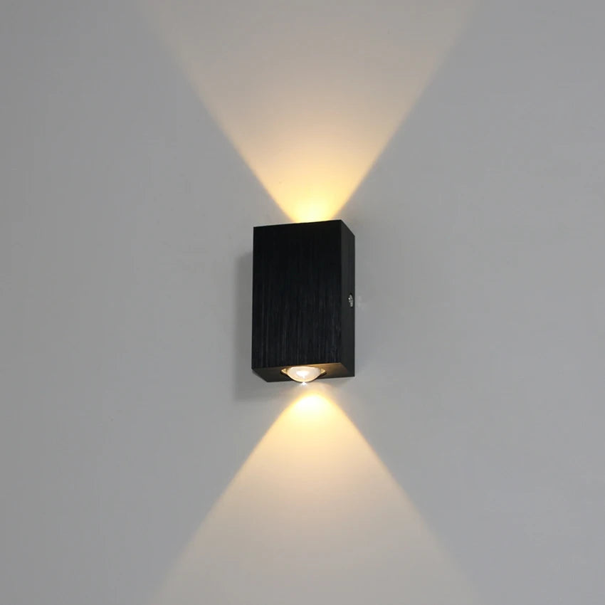 Simple and Creative Wall Lights LED Aluminum Up and down Wall Lamps Home TV Wall Bedroom Bedside Living Room Wall Light Fixture