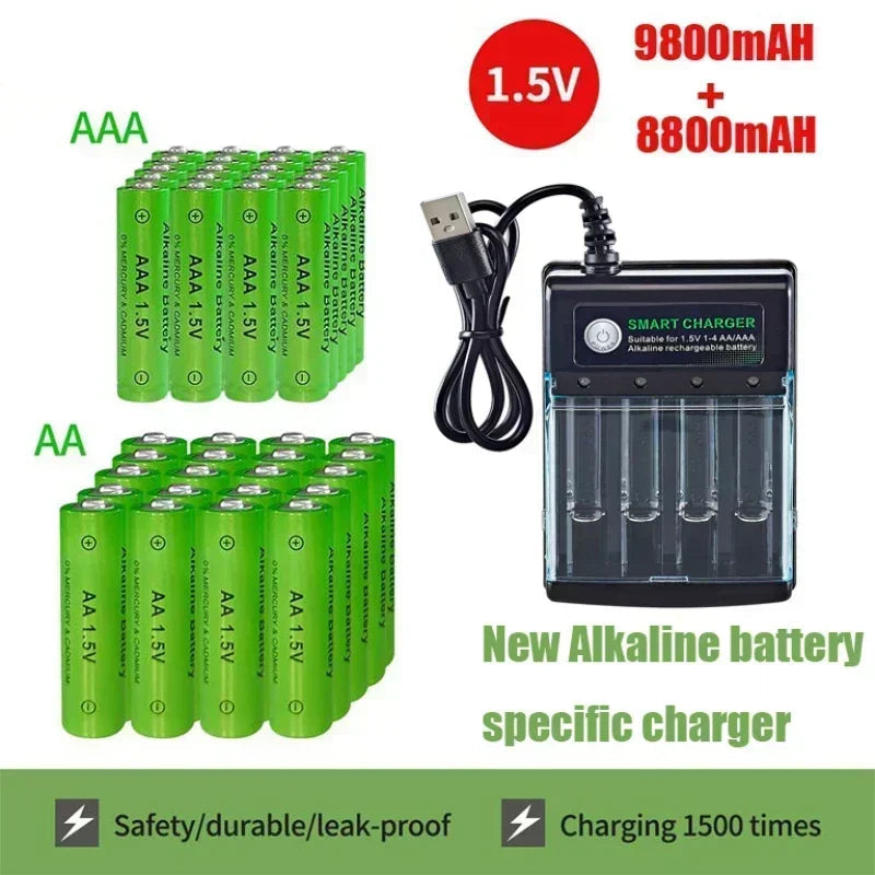 Original Rechargeable Battery 1.5V AA9800mAh+AAA8800mAh