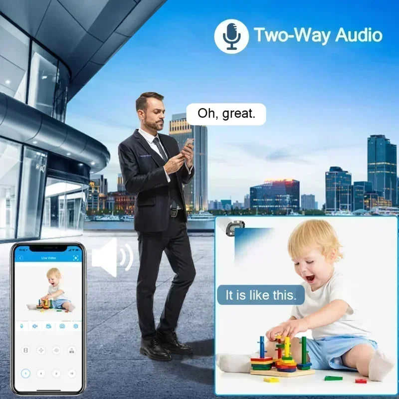 2.4G WIFI 2K IP Camera Two way audio PTZ Move To Follow Outdoor Wifi Surveillance Camera Security Protection