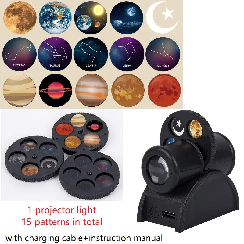 Earth Moon Projection Lamp Star Projector Planet Projector Background Atmosphere Led Night Light