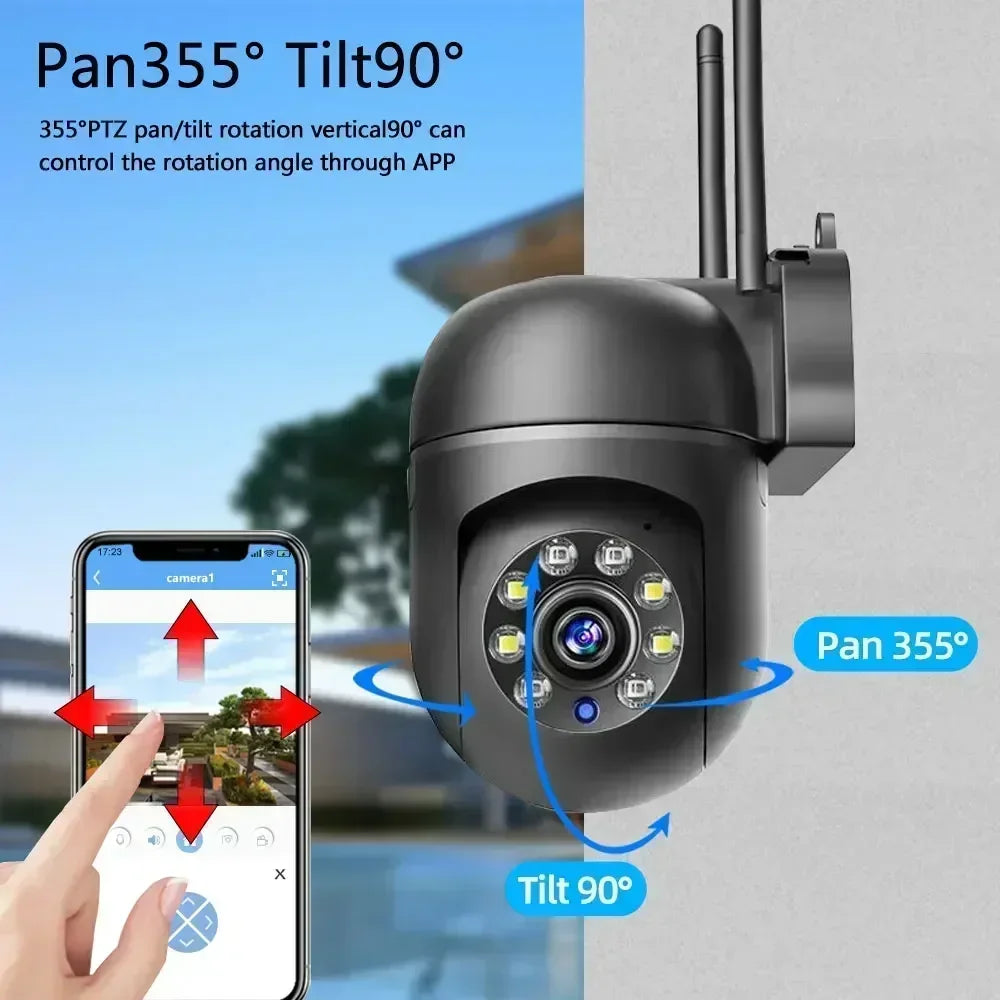 2.4G WIFI 2K IP Camera Two way audio PTZ Move To Follow Outdoor Wifi Surveillance Camera Security Protection