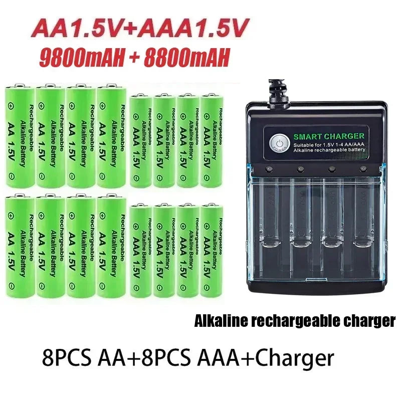 Original Rechargeable Battery 1.5V AA9800mAh+AAA8800mAh