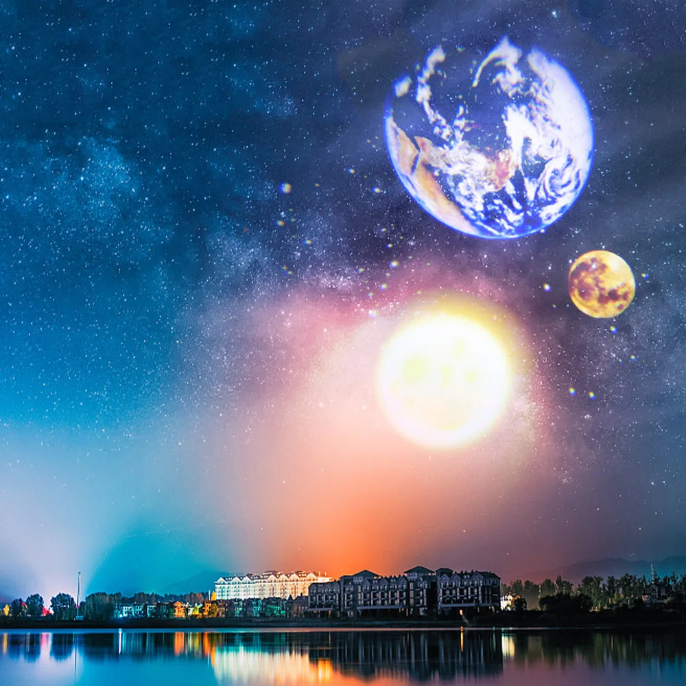 Earth Moon Projection Lamp Star Projector Planet Projector Background Atmosphere Led Night Light