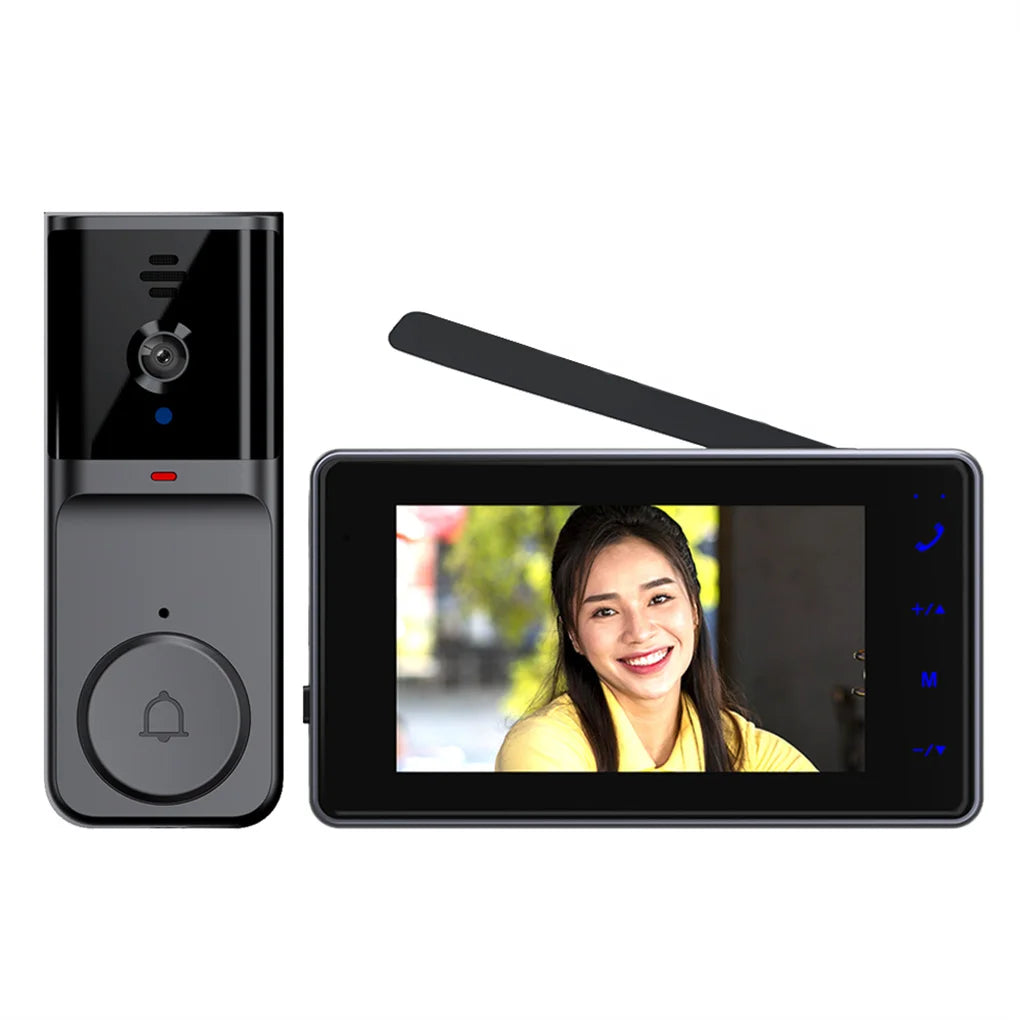 4.3Inch IPS Screen Wireless Video Doorbell Infrared Night Vision 2.4G WiFi Dual Communication Doorbell
