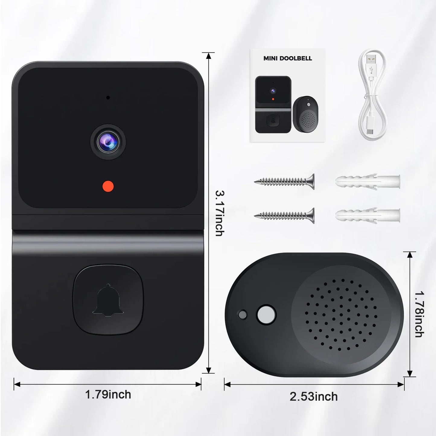 WiFi Outdoor HD Camera Security Door Bell Night Vision Video Intercom Voice Change For Home Monitor Door Phone