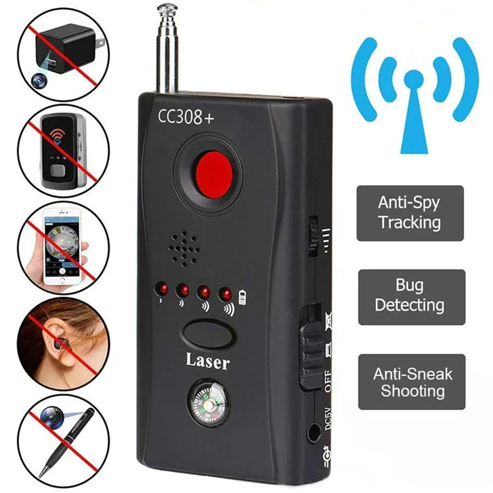 Portable Hidden Camera Detector Anti Spy Candid Bug Finder Mini Wireless Signal Gadgets GSM GPS Radio Scanner RF Tracker