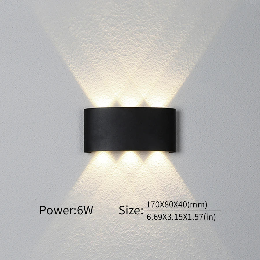 6W LED Wall Light Outdoor Waterproof Garden Fence Indoor Fashion Wall Lamp For Bedroom Bedside Living Room Stairs