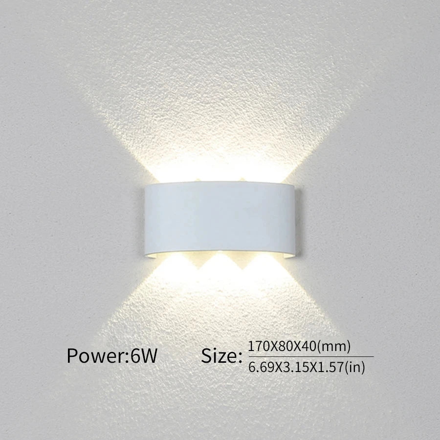 6W LED Wall Light Outdoor Waterproof Garden Fence Indoor Fashion Wall Lamp For Bedroom Bedside Living Room Stairs