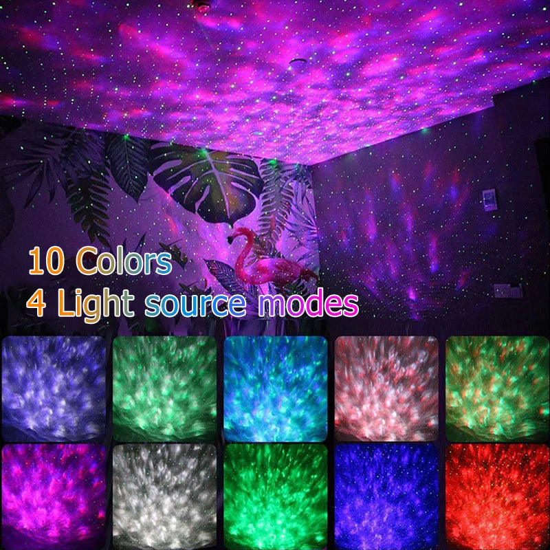 Projector Galaxy Night Light Bluetooth USB Music Player Star NightLight Romantic Projector Night Lamp Gift