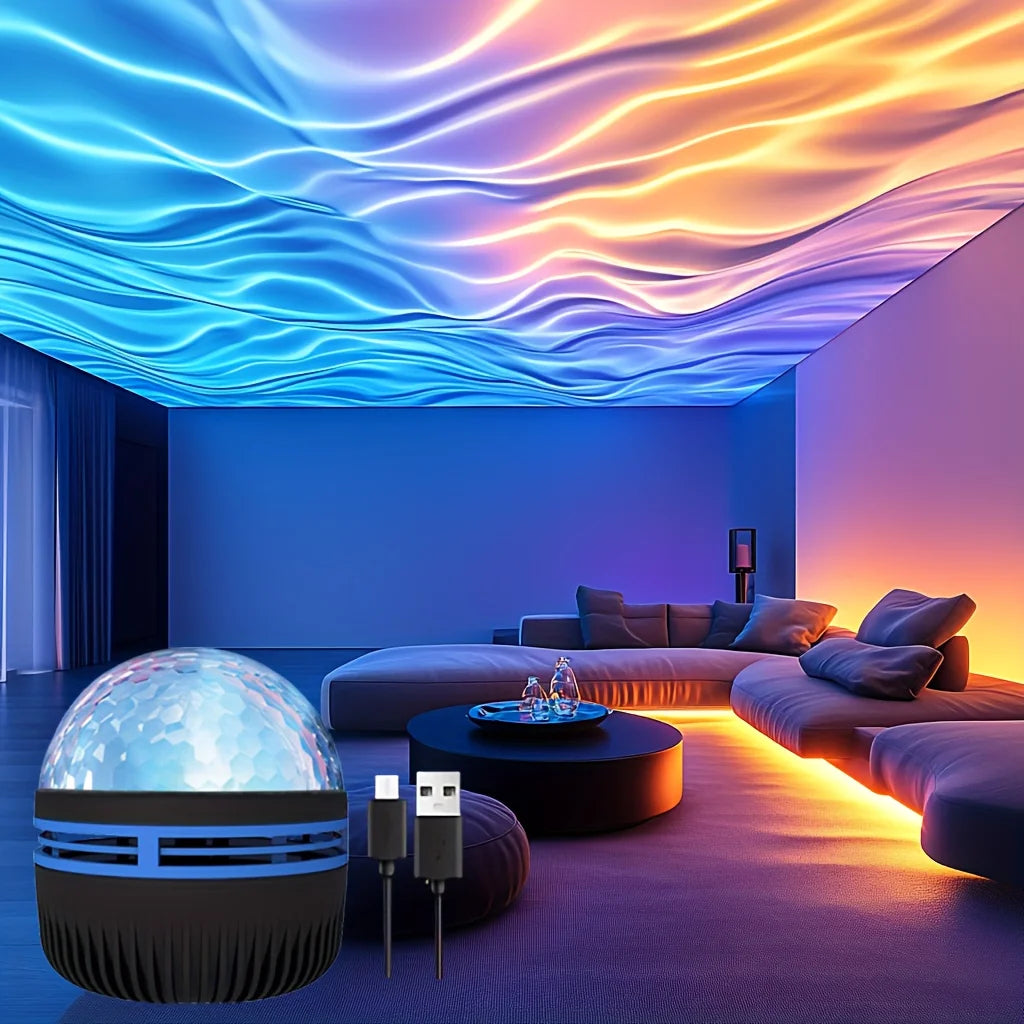 Projector LED NightLights USB Plug-in Remote Control RGB Galaxy Light 7 Modes for Party Room Bedroom Bar Decor