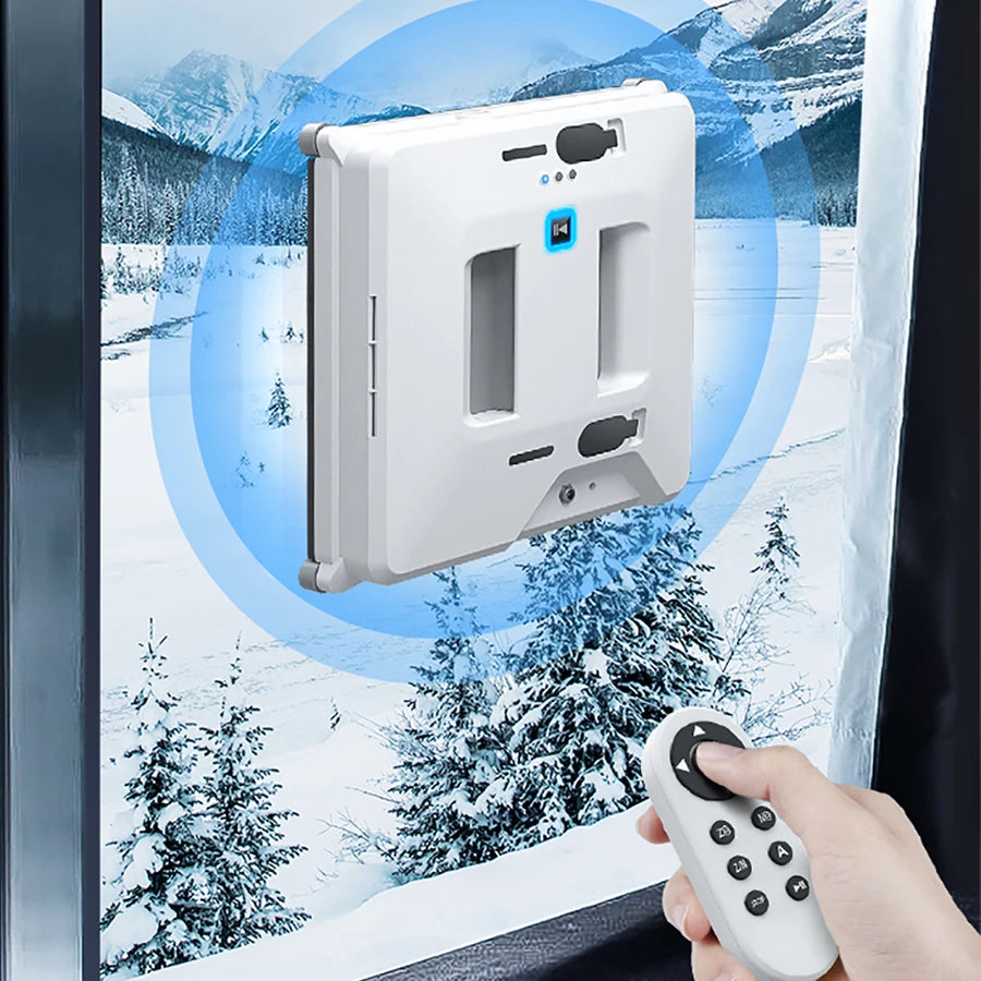Robotic Window Cleaner Automatic Spray Remote Control Window Washing From Two Sides Smart Home High Suction Vacuum