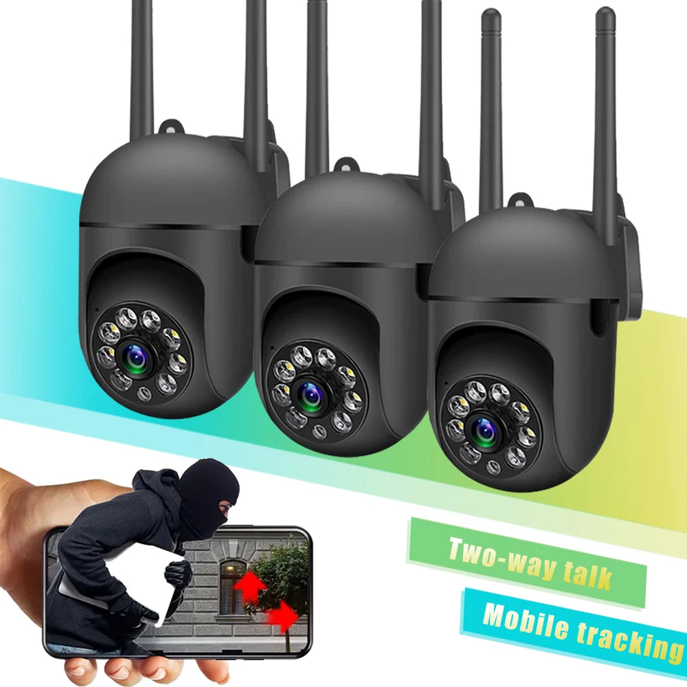 2.4G WIFI 2K IP Camera Two way audio PTZ Move To Follow Outdoor Wifi Surveillance Camera Security Protection