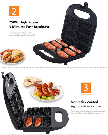 "Home Hot Dog & Sausage Frying Machine – Kitchen Gadget for Quick Grilling"