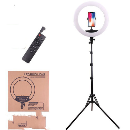 Anneau lumineux LED de 18 pouces pour photographie en direct, éclairage de beauté pour téléphone portable