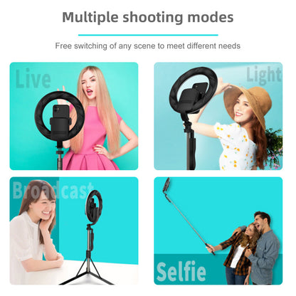 Compatible with Apple, Mobile Phone Live Support 8 Inch Beauty Led Ring Light Photography Tripod