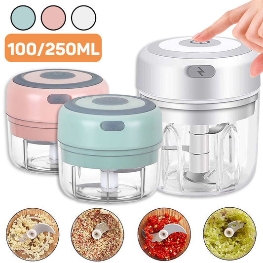 "Mini Electric Garlic Chopper – USB Charging Ginger & Vegetable Crusher"