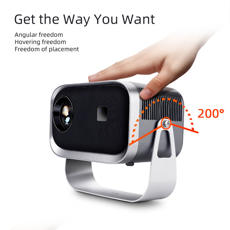 Projecteur portable HD domestique avec support
