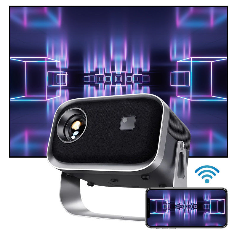 Projecteur portable HD domestique avec support