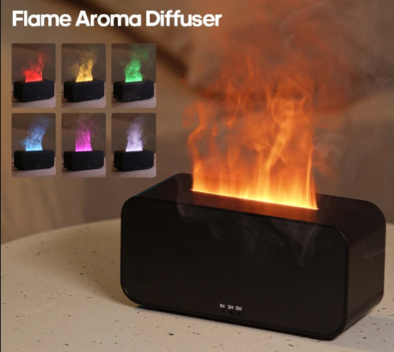 Aroma Diffuser Simulation Colorful Flame Air Humidifier