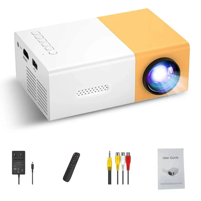 Mini projecteur de cinéma adapté au camping en plein air, aux cinémas en plein air et aux home cinémas, avec une durée de vie de 30 000 heures