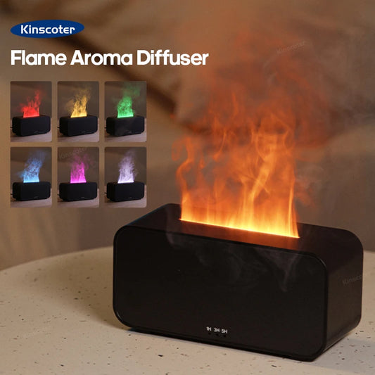 Aroma Diffuser Simulation Colorful Flame Air Humidifier