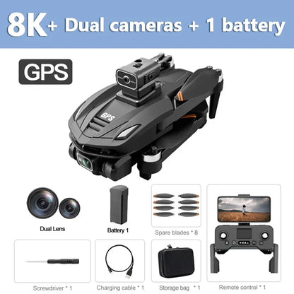 V168 Drone 8K GPS Professional HD Aerial Photography Dual-Camera Omnidirectional Obstacle Avoidance Drone Original