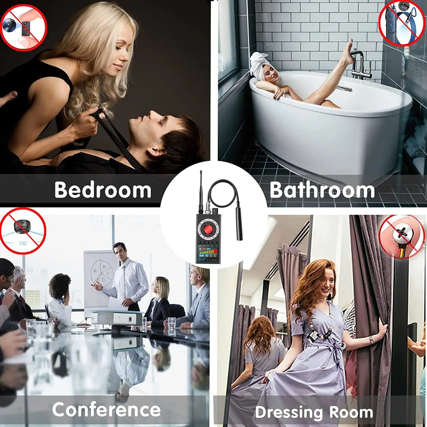 Eavesdropping Hidden Camera Detector RF Wireless Gsm Sound Signal Wiretapping GPS Tracker Spy Cam Detector Bug Finder