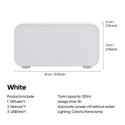 Aroma Diffuser Simulation Colorful Flame Air Humidifier
