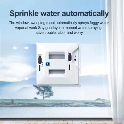 Robotic Window Cleaner Automatic Spray Remote Control Window Washing From Two Sides Smart Home High Suction Vacuum