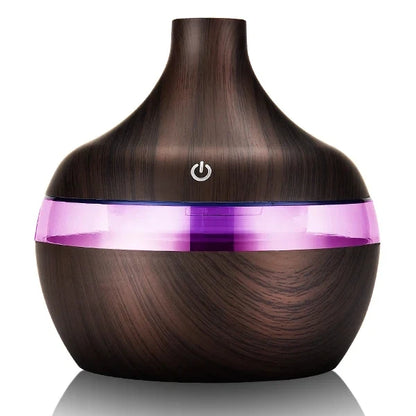 Wood Ultrasonic Air Humidifier Aroma Diffuser