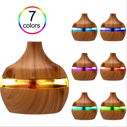 Wood Ultrasonic Air Humidifier Aroma Diffuser