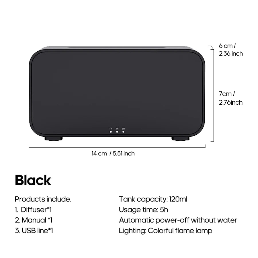 Aroma Diffuser Simulation Colorful Flame Air Humidifier