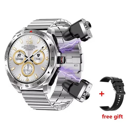 Montre connectée TWS 2-en-1 avec écouteurs Bluetooth, son Hi-Fi, GPS et fréquence cardiaque