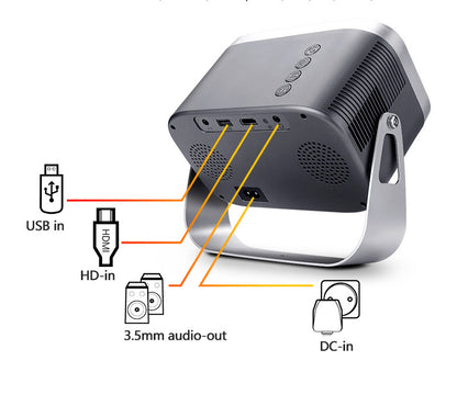 Projecteur portable HD domestique avec support